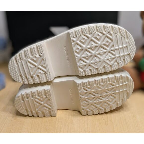 Converse Chuck Taylor All Star Lugged Heel Tan Suede Sandals Women's Size 9 NIB - Picture 9 of 14